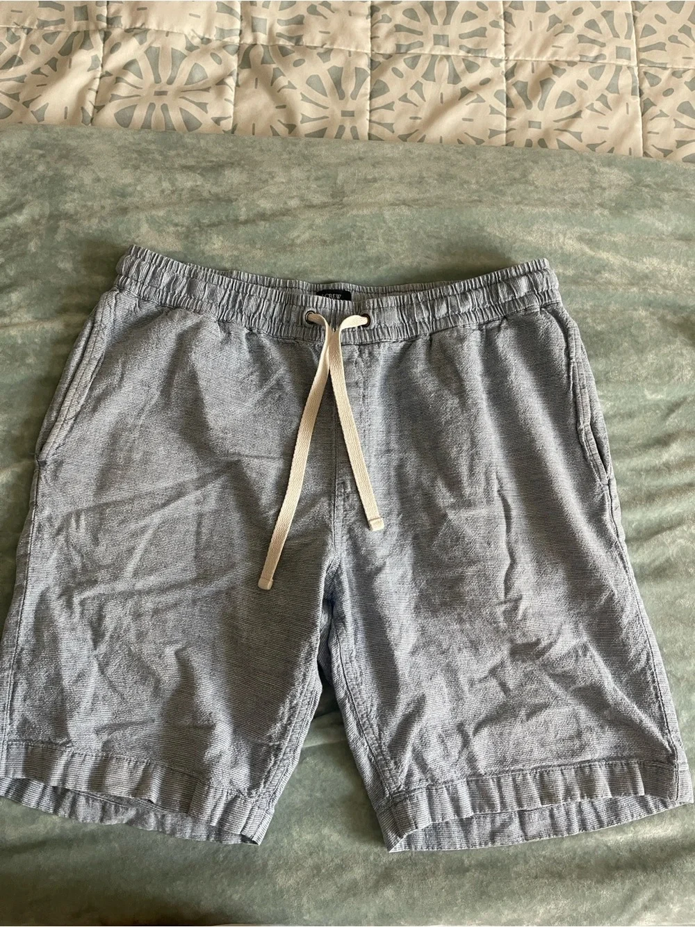 J. Crew Light blue stadium  Drawstring Shorts